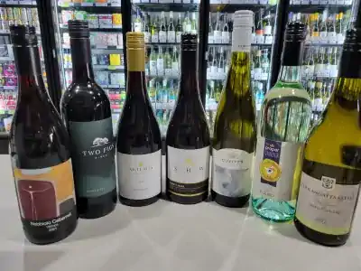 White wine selection at Bailey Bottle Shop
